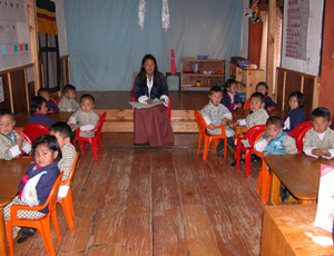"before" picture of the Montessori class