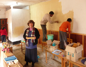 Painting the classroom